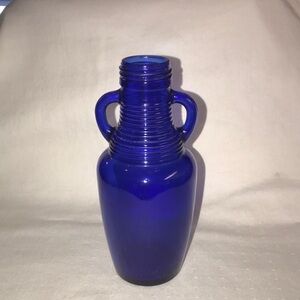 Cobalt Blue 2 Handle Jug Bottle/ Bud Base 7”
